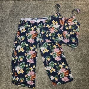 Old Navy Soft Woven PJ Set, Large Tall Top, XL Bottoms